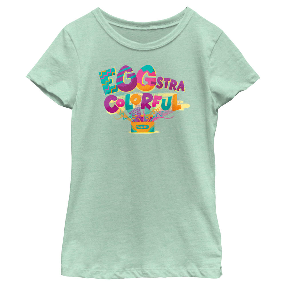 Crayola Girl's Crayola Easter Egg-Stra Colorful  Graphic T-Shirt