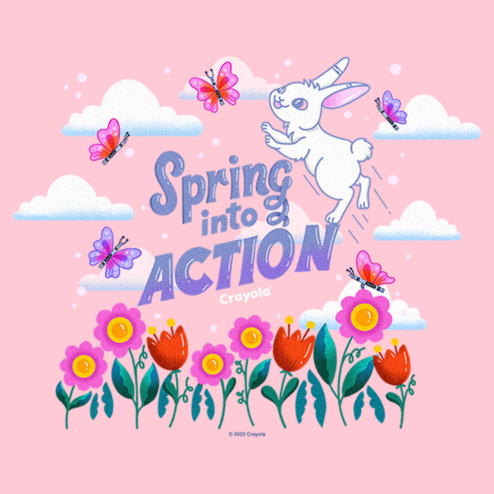 Crayola Girl's Crayola Spring into Action  Graphic T-Shirt