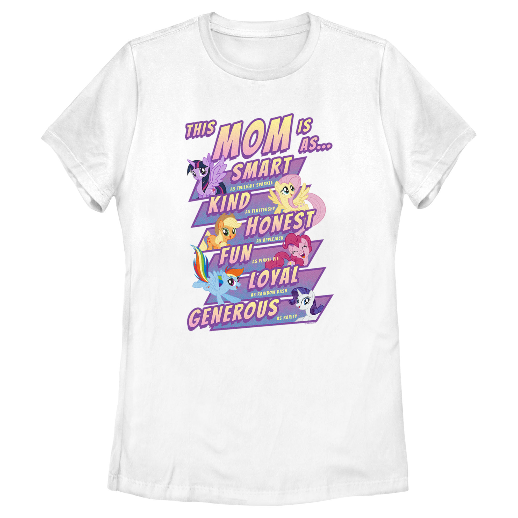 My Little Pony: Friendship is Magic Women's My Little Pony: Friendship is Magic This Mom Is Smart  Graphic T-Shirt