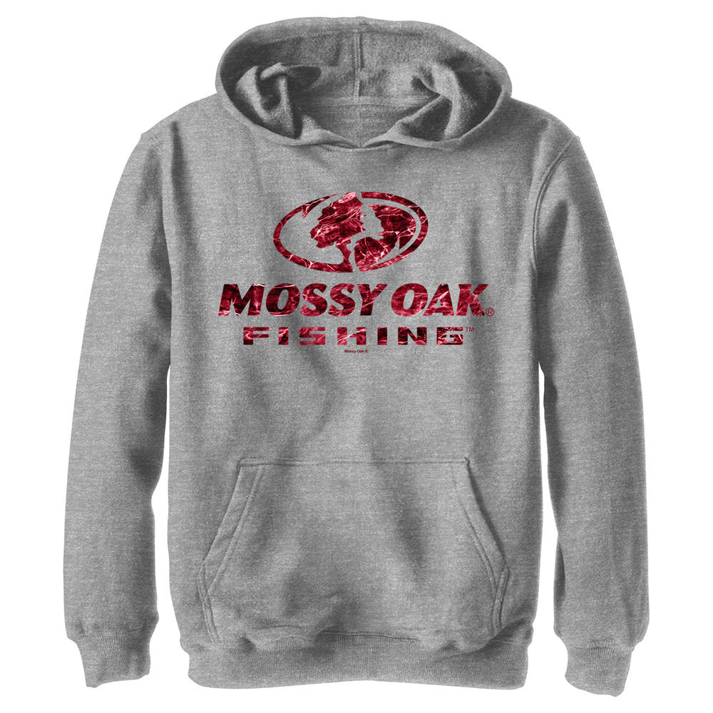 Mossy Oak Boy's Mossy Oak Red Water Fishing Logo  Pull Over Hoodie