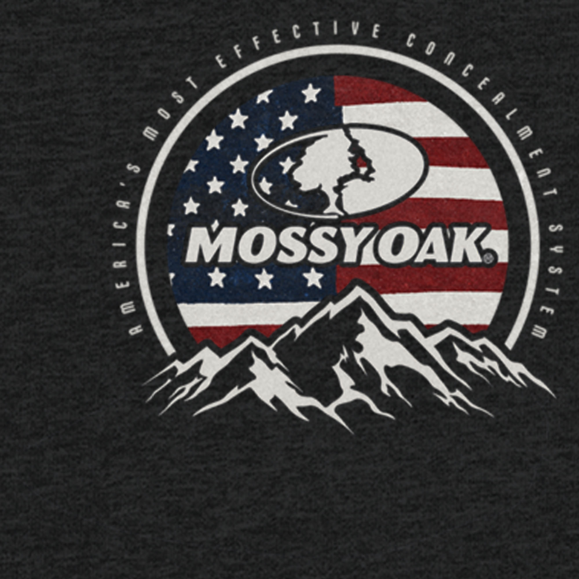 Mossy Oak Junior's Mossy Oak Patriotic Valley Logo  Festival Muscle Graphic T-Shirt