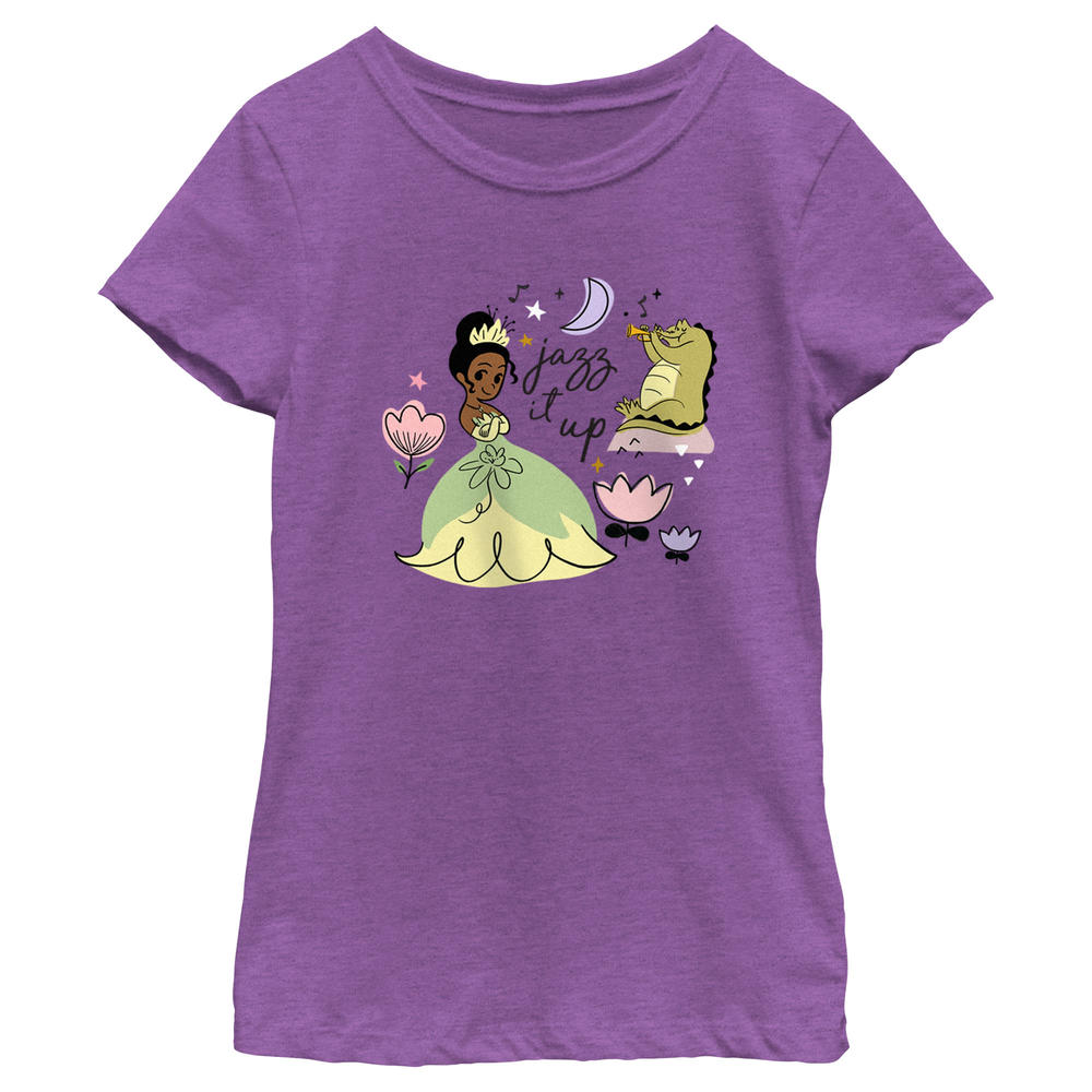 The Princess and the Frog Girl's The Princess and the Frog Tiana Jazz It Up  Graphic T-Shirt