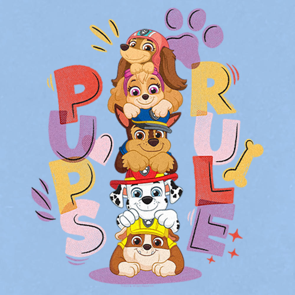 Paw Patrol Toddler's PAW Patrol Pups Rule Purple Crew  Graphic T-Shirt