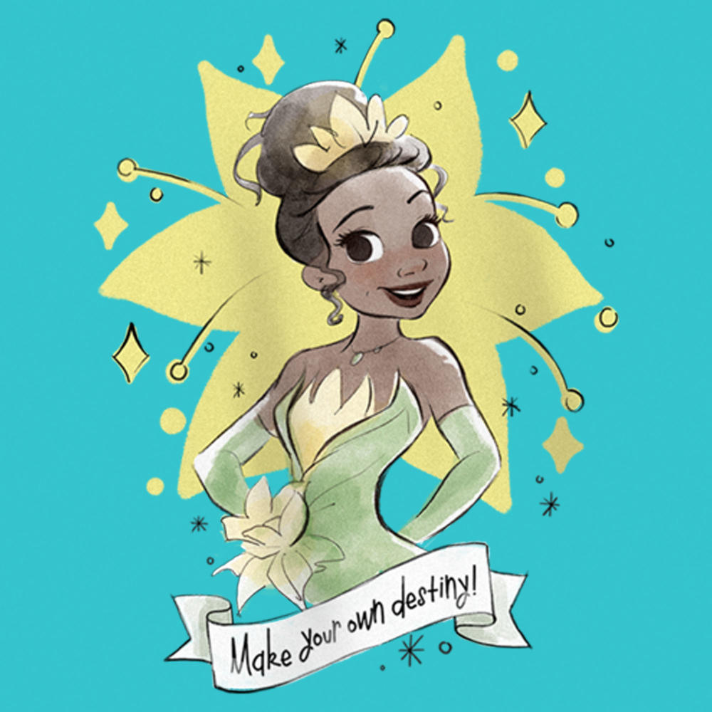 The Princess and the Frog Girl's The Princess and the Frog Tiana Make Your Own Destiny  Graphic T-Shirt
