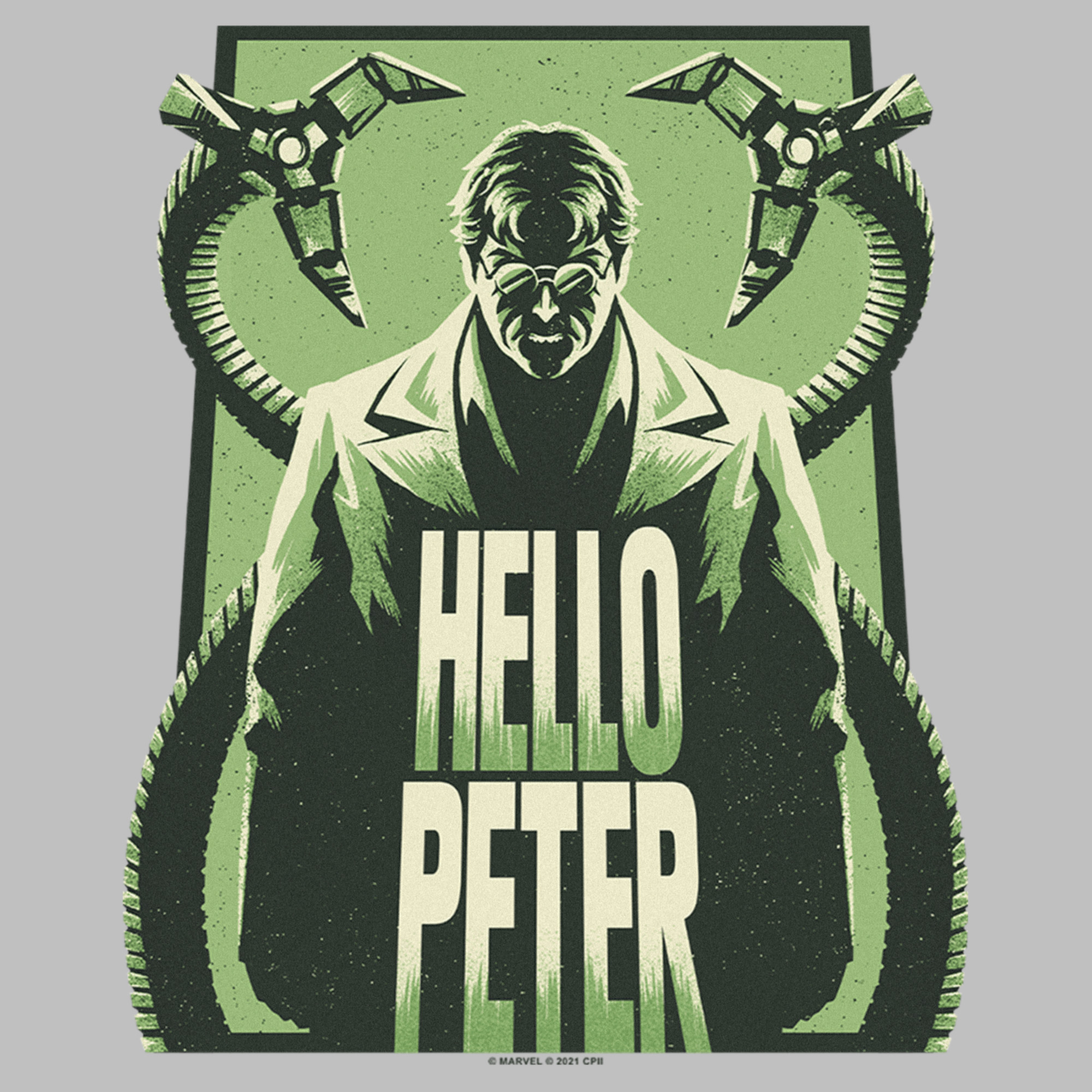 Marvel Women's Marvel Spider-Man: No Way Home Doc Ock Hello Peter  Graphic T-Shirt