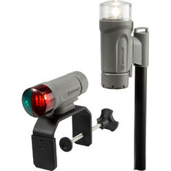 Attwood 14190-7 Water-Resistant Portable Clamp-On Led Light Kit With Marine Gray Finish
