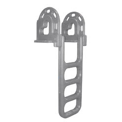 Dock Edge + Dock Ladder, 4 - Step, Flip Up - Grey