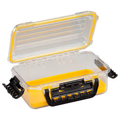 Plano Molding 146000 Plano Storage Box: 5 1/4 in x 3 5/8 in, Clear, 1 Compartments, Cam Action  146000