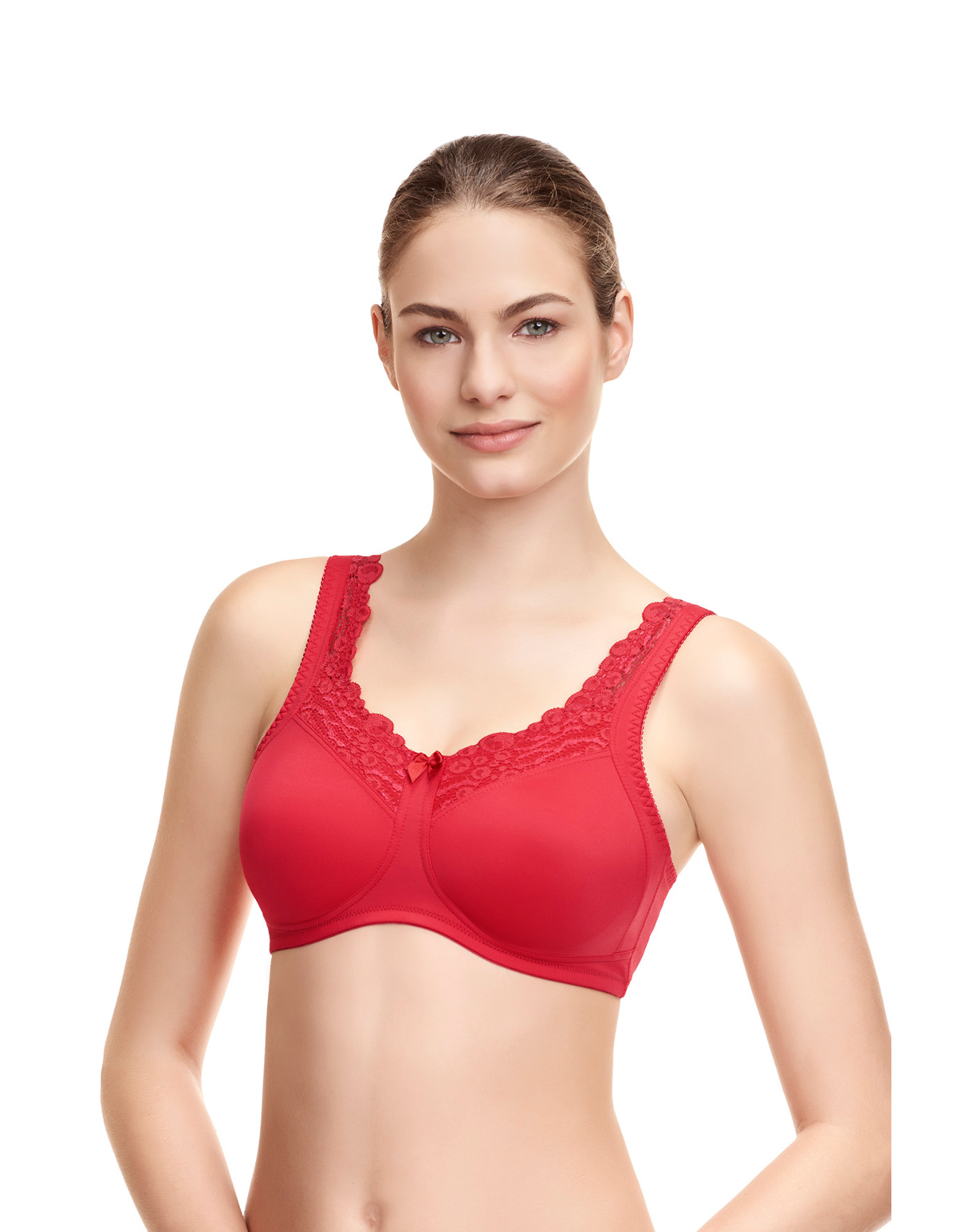 Susa 9850-28 Care Red Lace Non-Padded Non-Wired Mastectomy Full