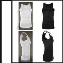Shop Flash Slimming Trimmer Body Shaper Vest Lose Weight Underwears Vest Tank T-shirt Mens, Black, Large