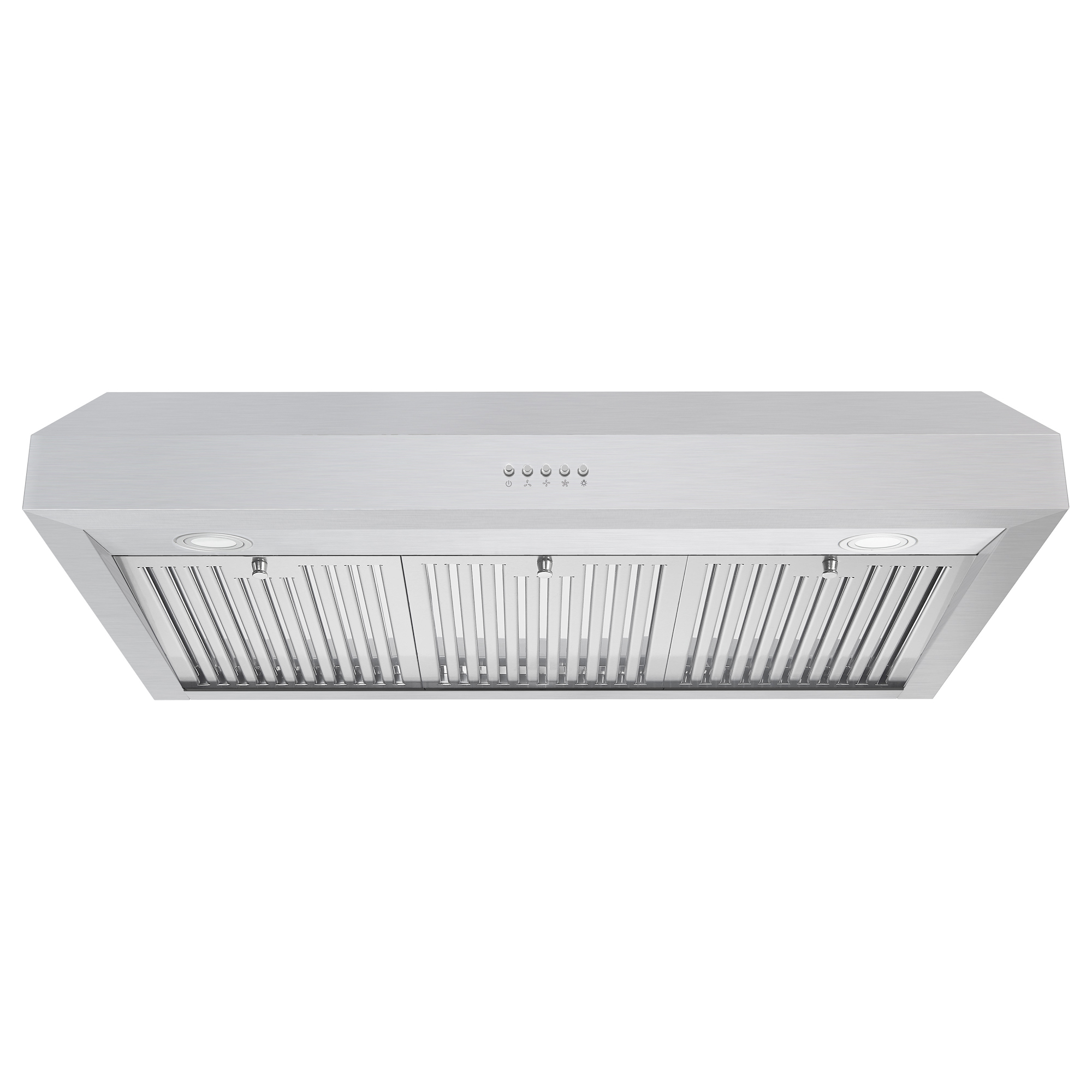 Cosmo 36 in. 380 CFM Ducted Under Cabinet Range Hood with Push Button Control Panel, Permanent Filters and LED Lighting