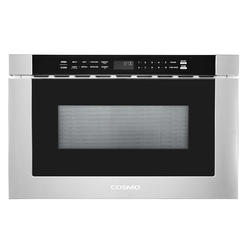 Cosmo Appliances 24 in. Built-in Microwave Drawer with Automatic Presets, Touch Controls, Defrosting Rack and 1.2 cu. ft. Capacity in Stainless S