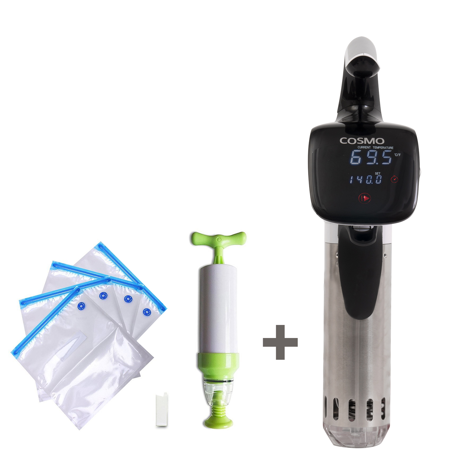 Cosmo Appliances Cosmo Sous Vide Precision Immersion Cooker Kit