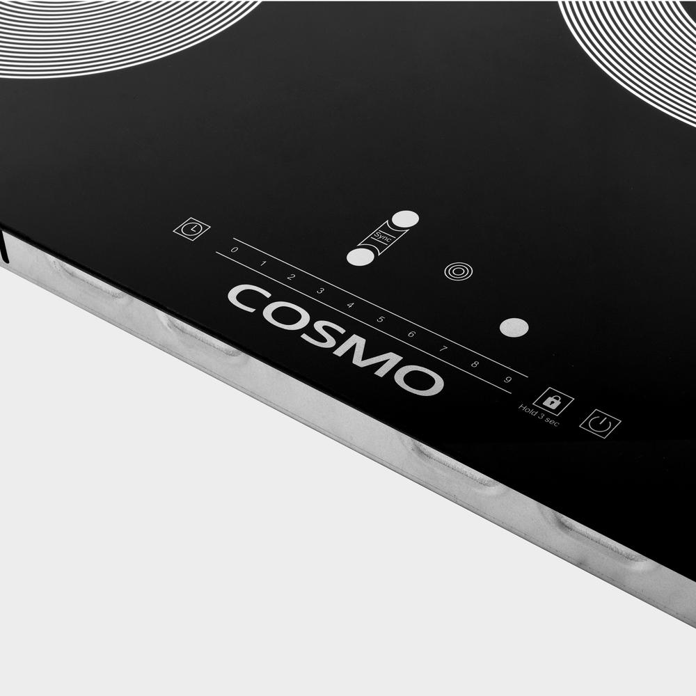 Cosmo 30 in. Electric Ceramic Glass Cooktop with 4 Burners, Triple Zone Element with Touch Controls