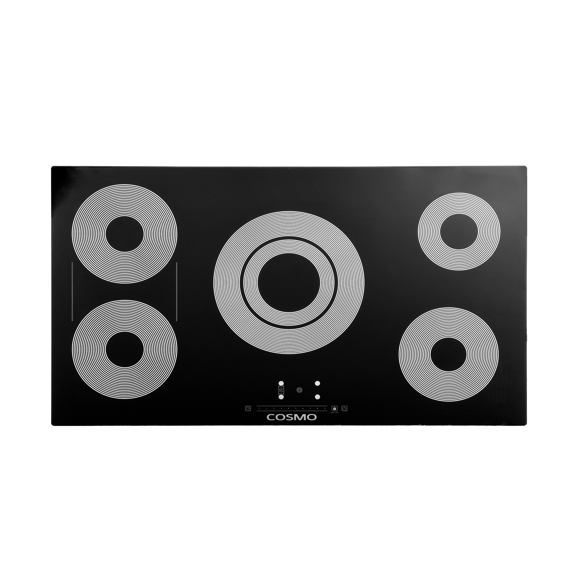Cosmo 36 in. Electric Ceramic Glass Cooktop with 5 Burners, Triple Zone Element with Touch Controls