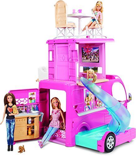 akse mund Meget rart godt Barbie CJT42 Pop-Up Camper Vehicle, BARBIE CAMPER VAN, BARBIES TOYS PLAYSET