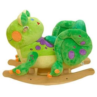 Rockabye Fergie Frog Musical ROCKER, Solid Maple Hardwood Kids ROCKING TOY