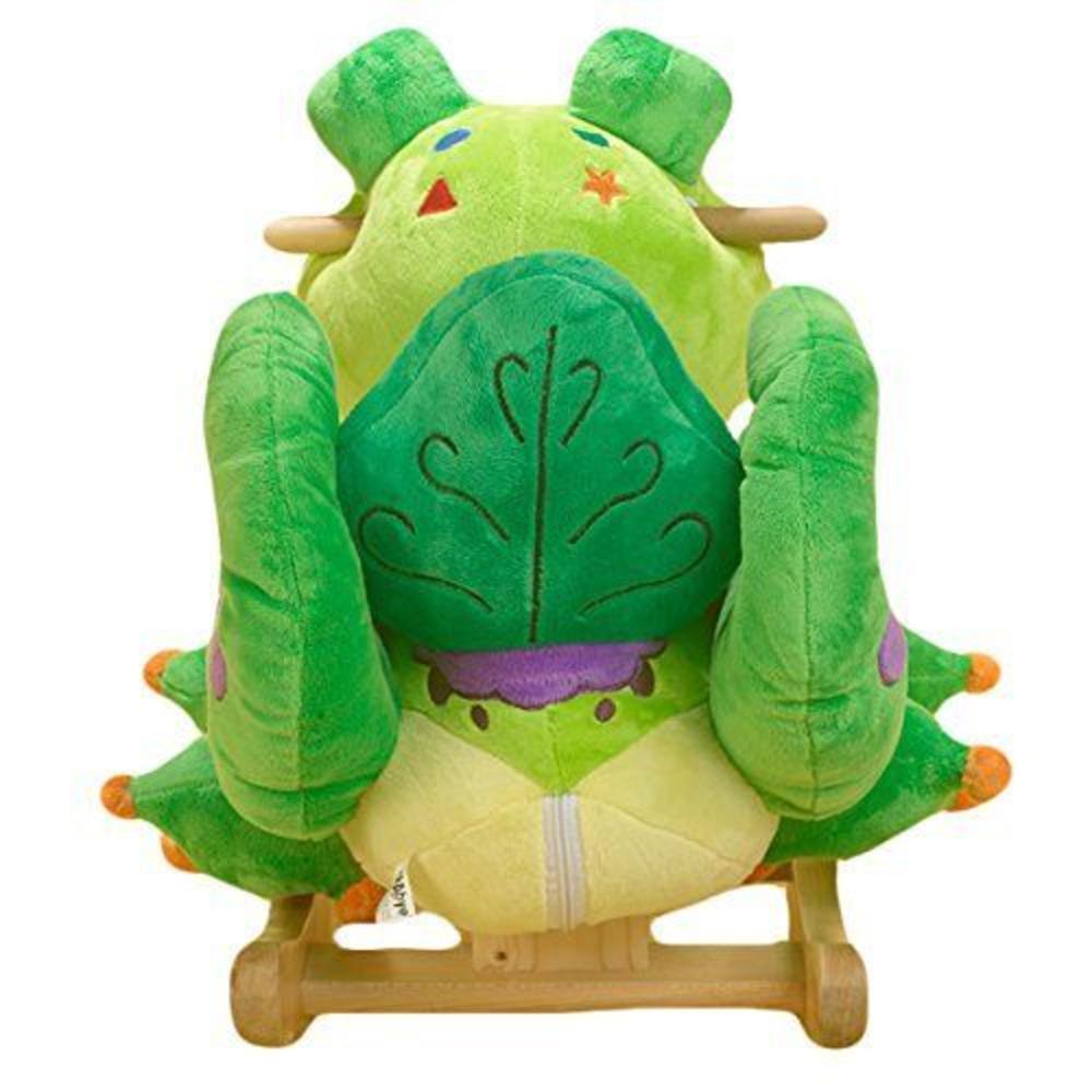 Rockabye Fergie Frog Musical ROCKER, Solid Maple Hardwood Kids ROCKING TOY