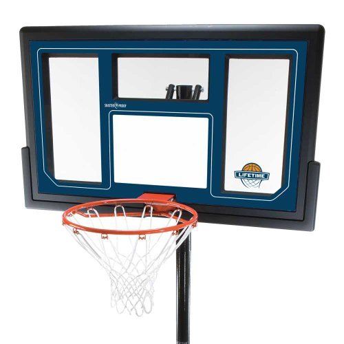 Lifetime 1529 Basketball Hoop Courtside Portable 50 Shatterproof Backboard