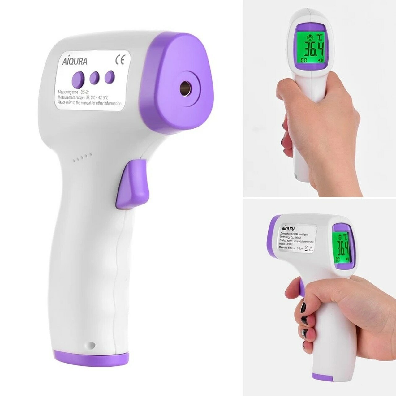 Aiqura Infrared Forehead Thermometer Non Contact Temperature
