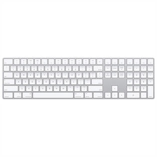 Apple Magic Keyboard with Numeric Keypad Rechargable Wireless Silver ...