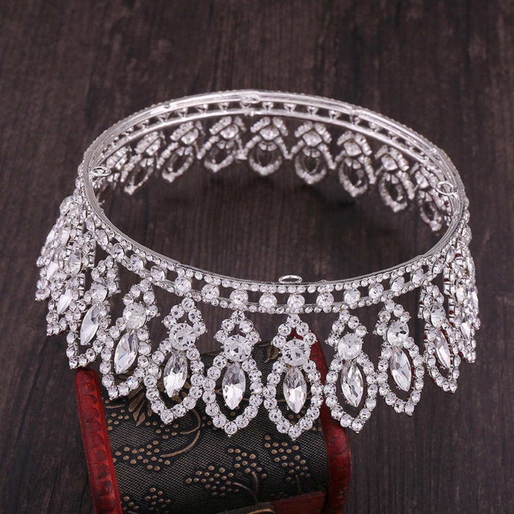 Kim Thomas New bridal jewelry European and American Baroque round bridal crown wedding dress accessories
