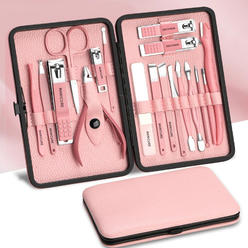 Kim Thomas Ready stock nail clipper set 18-piece nail scissors complete set of manicure stainless steel dead skin scissors tool finger