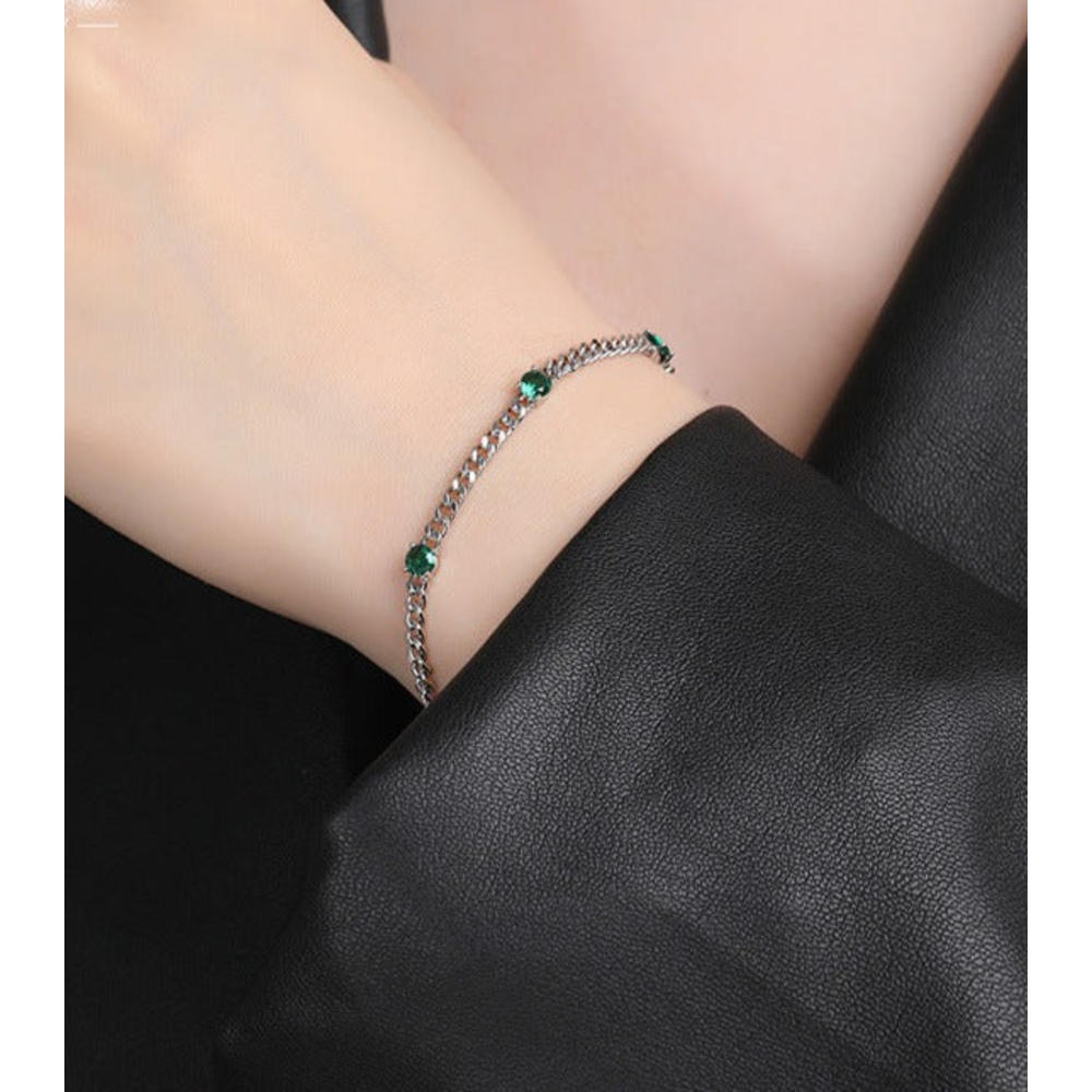 Kim Thomas Jewelry ins fashion trend luxury emerald green bracelet bracelet Christmas gift New Year's Eve must-have