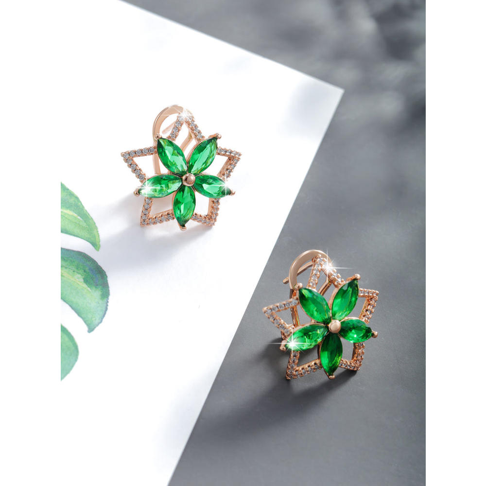 Kim Thomas Jewelry imitation colorful treasure series five-pointed star flower earrings women's color light luxury temperament earrings