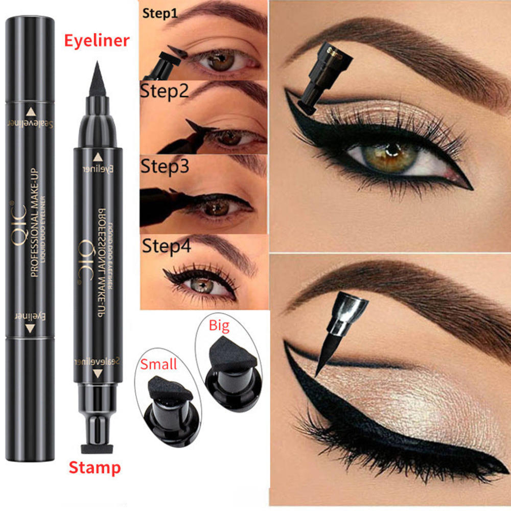 Kim Thomas Two-in-one seal liquid eyeliner pen quick-drying non-smudge waterproof eyeliner double-ended Eyeliner cross-border beauty makeup