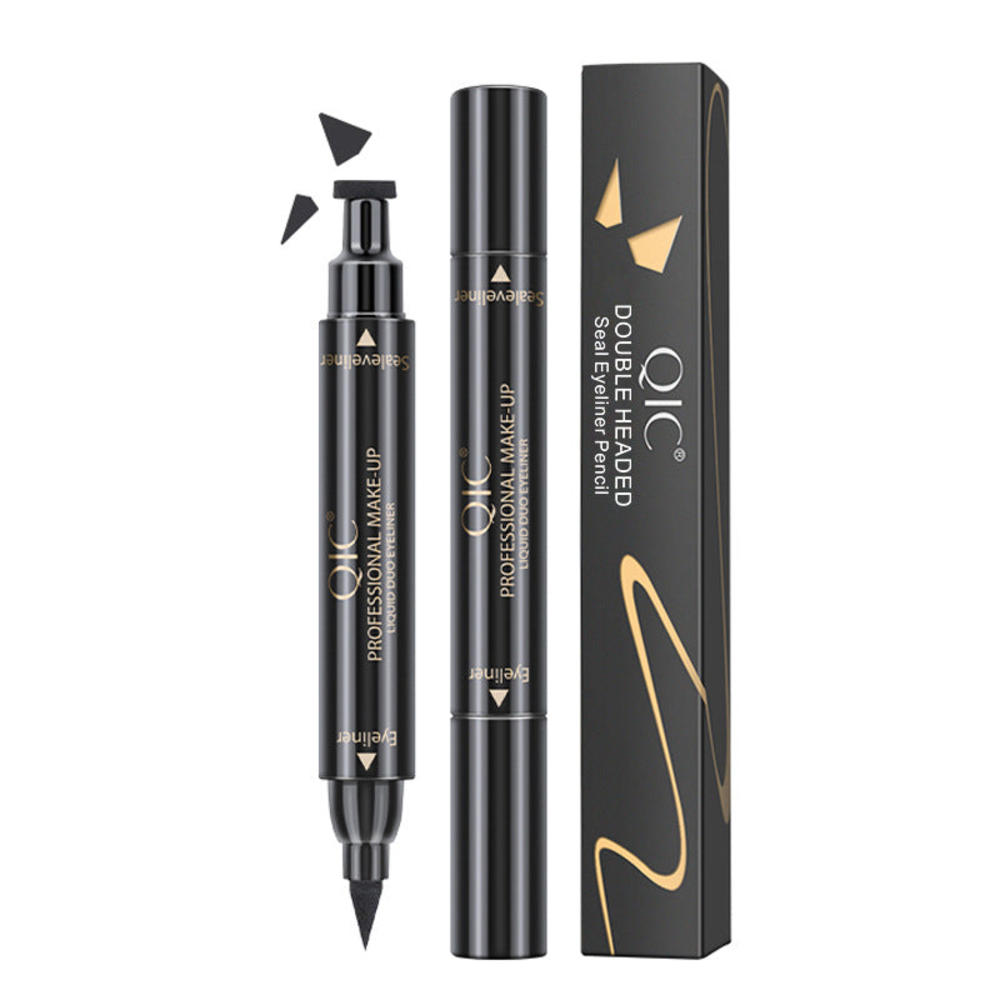 Kim Thomas Two-in-one seal liquid eyeliner pen quick-drying non-smudge waterproof eyeliner double-ended Eyeliner cross-border beauty makeup
