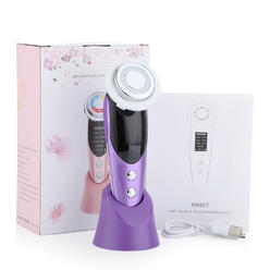 Kim Thomas New 7-in-1 EMS Microcurrent Color Light Vibration LED Beauty Cleansing Introducer Facial Lifting Essence Introducer
