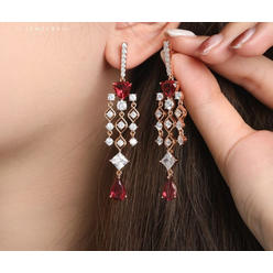 Kim Thomas Jewelry fashion new ins style love tassel earrings simple luxury earrings