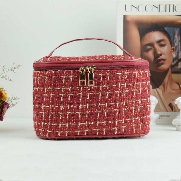 Kim Thomas Small fragrance high-value fashion cosmetic bag large capacity portable handbag storage