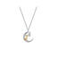 Color-separated cat star and moon necklace (large size)