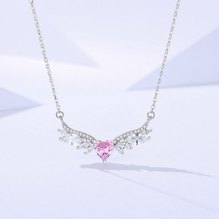 Pink zirconium necklace