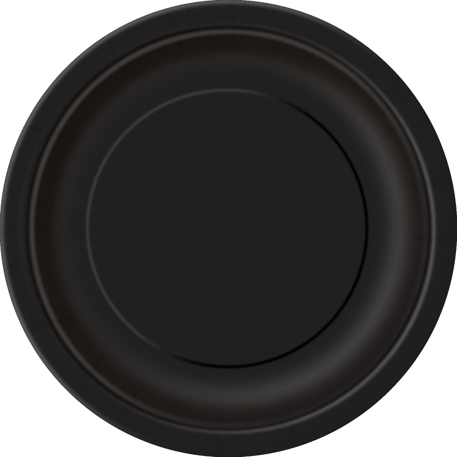 Unique Premium Round Party Paper 9" Dinner Plates, Midnight Black, 8 CT