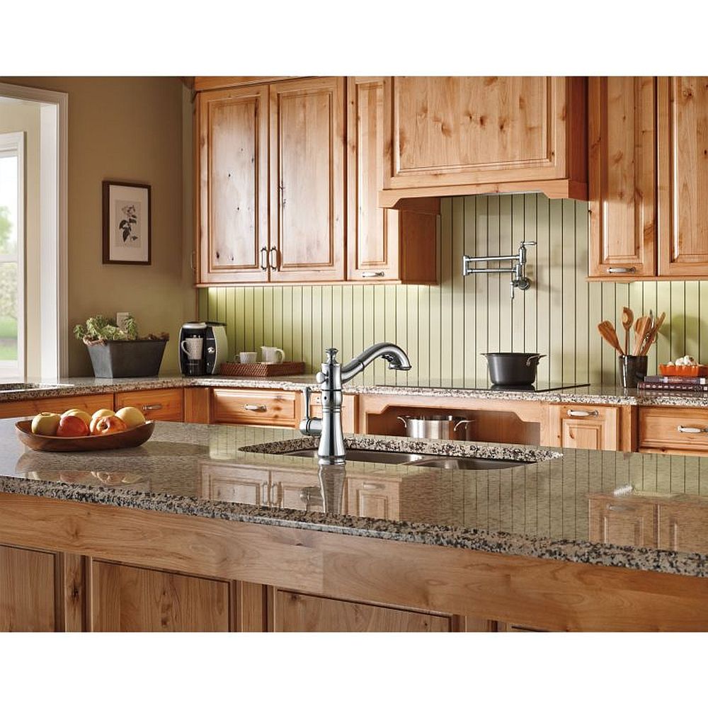 Delta 1177lf Ar Traditional Wall Mount Pot Filler Faucet In Arctic