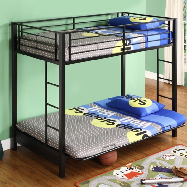 Futon Bunk Bed Axondirect Black Metal Twin Over Full Size Futon Bunk Bed Frame