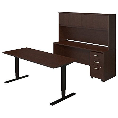 Find Bush Industries Available In The Office Furniture Decor Bush Industries Bbf Business Series C Elite 2 Piece Hutch Desk Set In Mocha Cherry