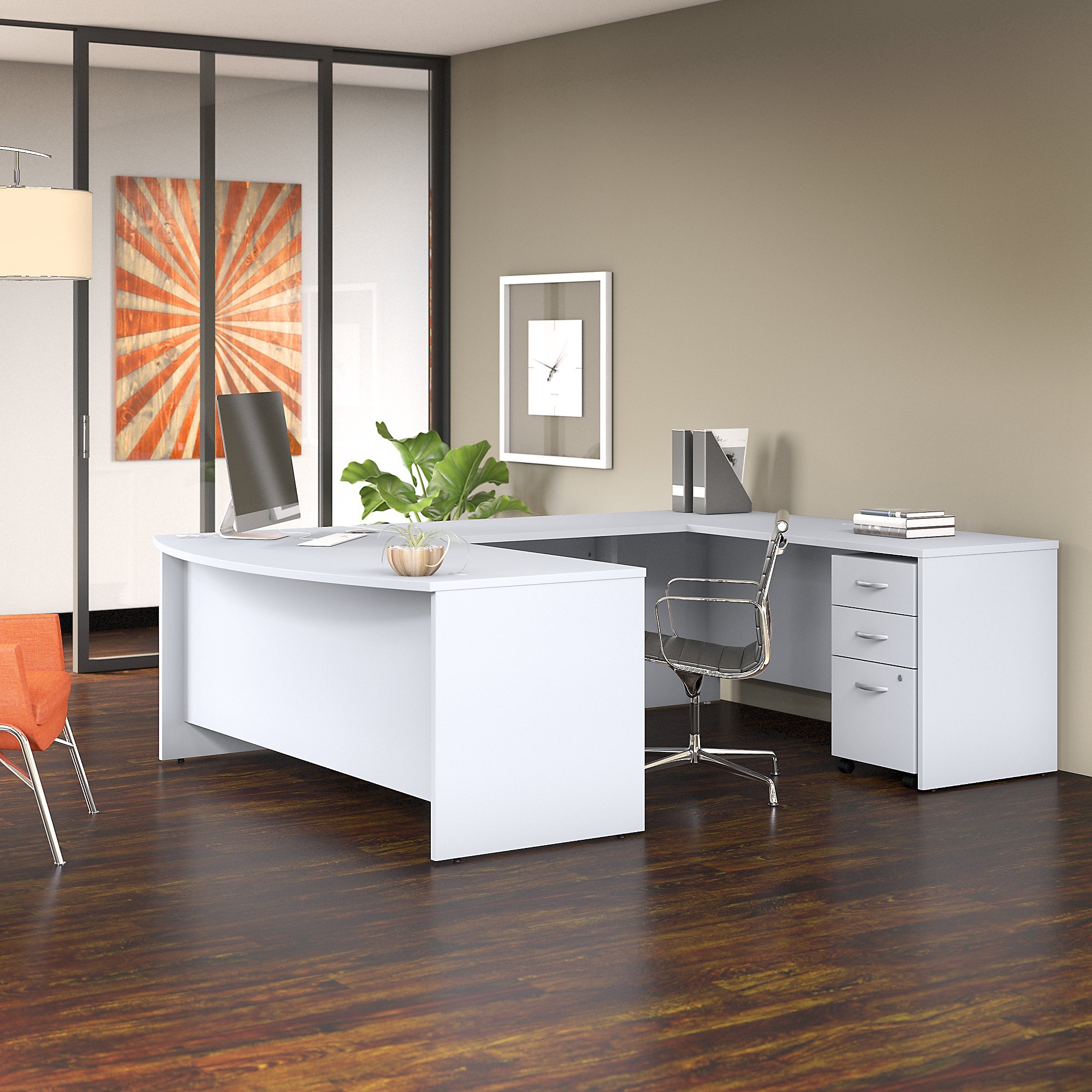Bush Industries Studio C 72w X 36d U Shaped Desk With Mobile File Bush Industries Studio C 72w X 36d U Shaped Desk With Mobile File Cabinet