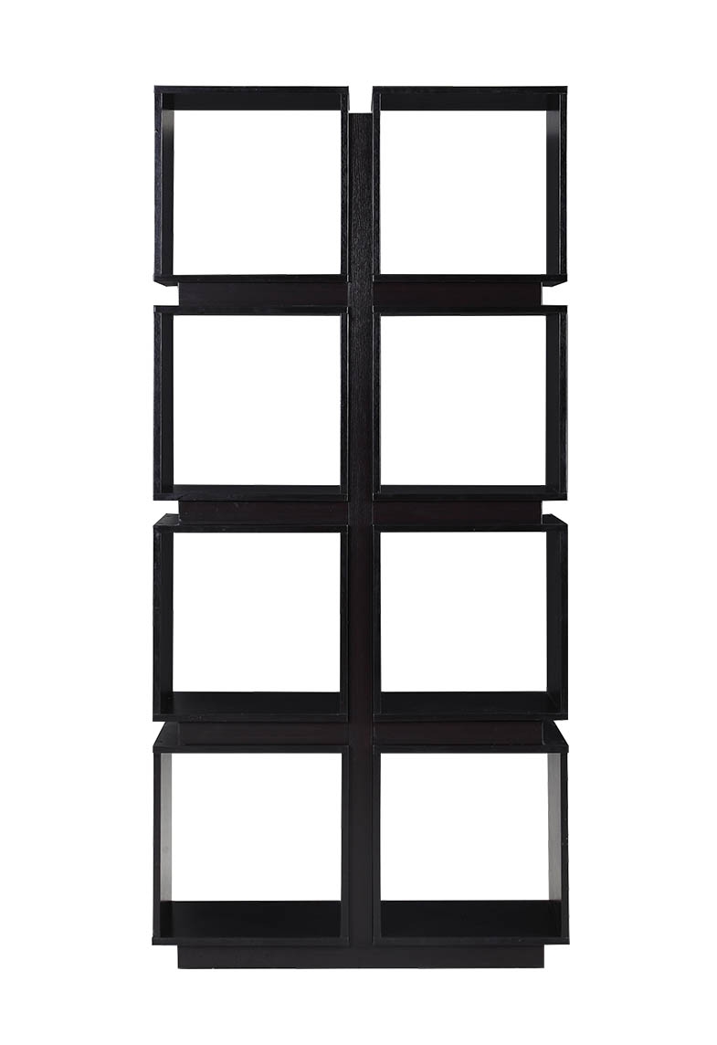 Coaster Modern Cappuccino Geometric Bookcase 801840