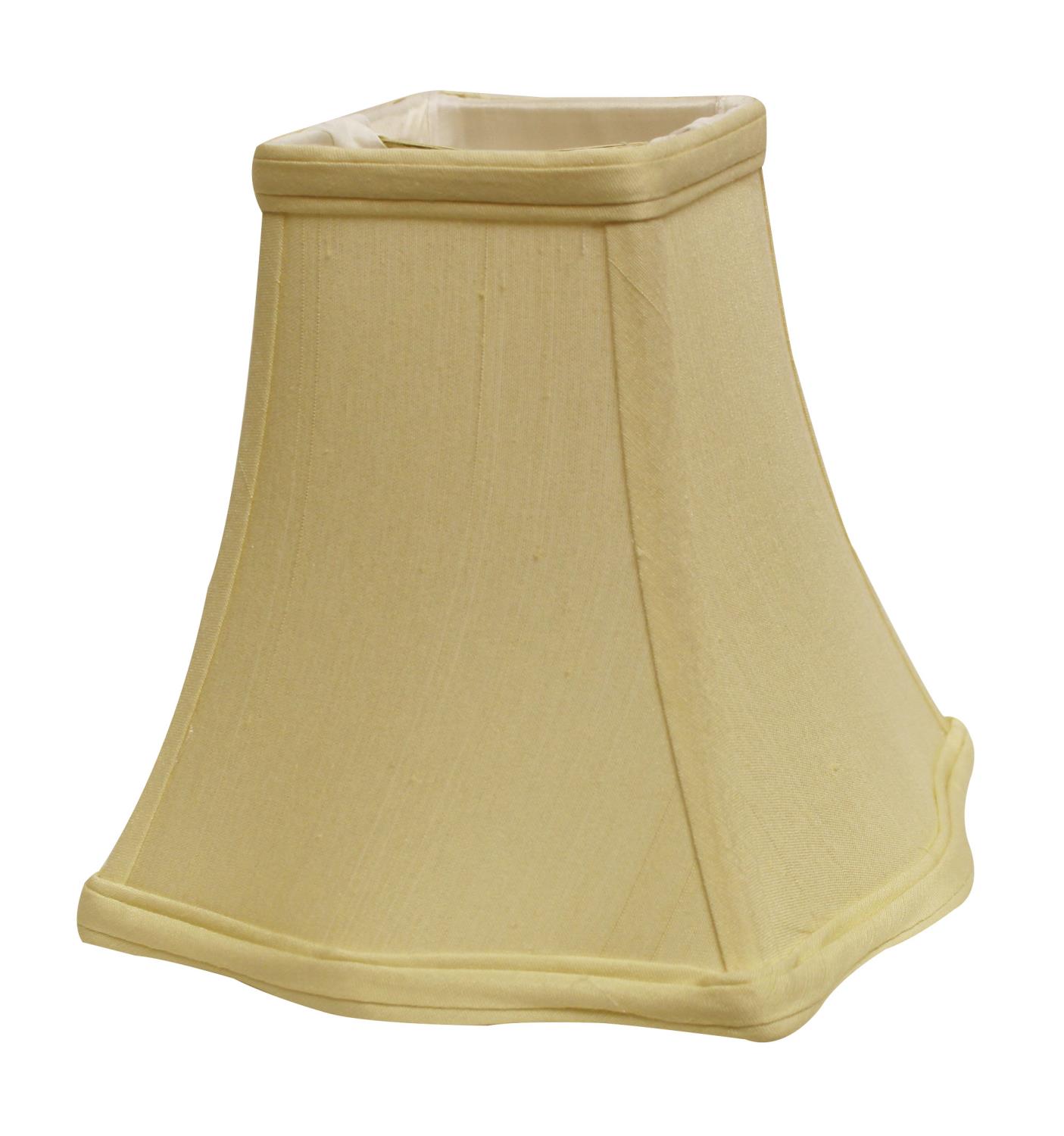 Lake Shore LLC Martinshade Limited Slant Fancy Square Softback Lampshade With Washer Fitter, Antique White