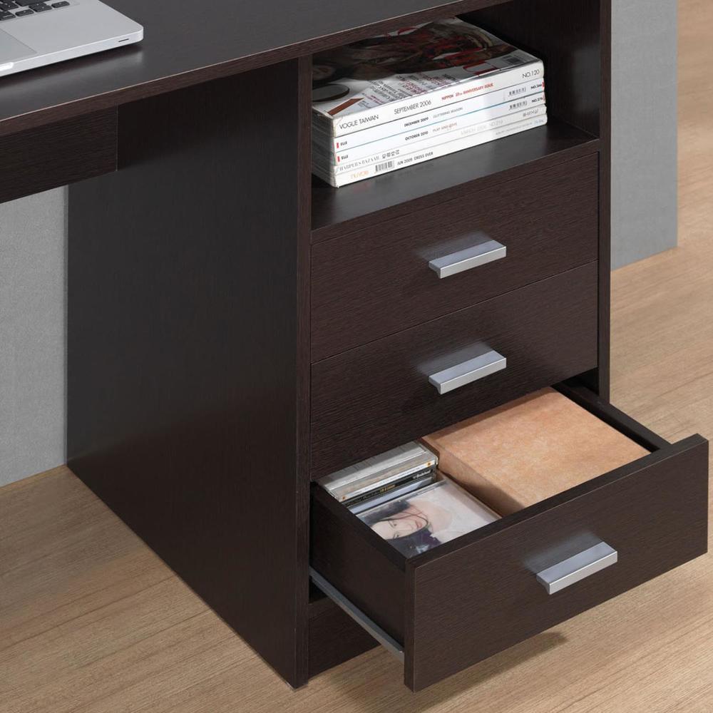 RTA Products Techni Mobili Classic Wenge Computer Desk With Multiple ...