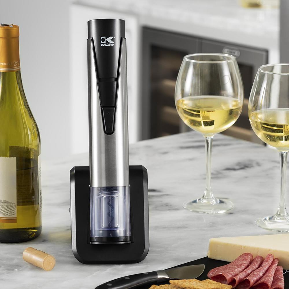 Kalorik 2-In-1 Wine Opener And Preserver With Stainless Steel Finish CKS 40792