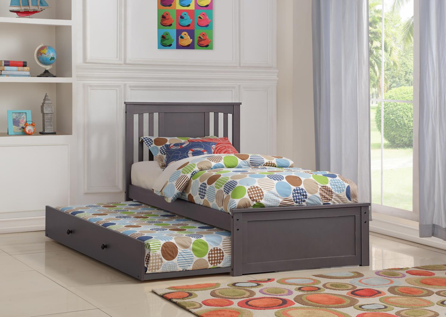 Pivot Direct Donco Trading Twin Princeton Bed W/Twin Trundle Bed