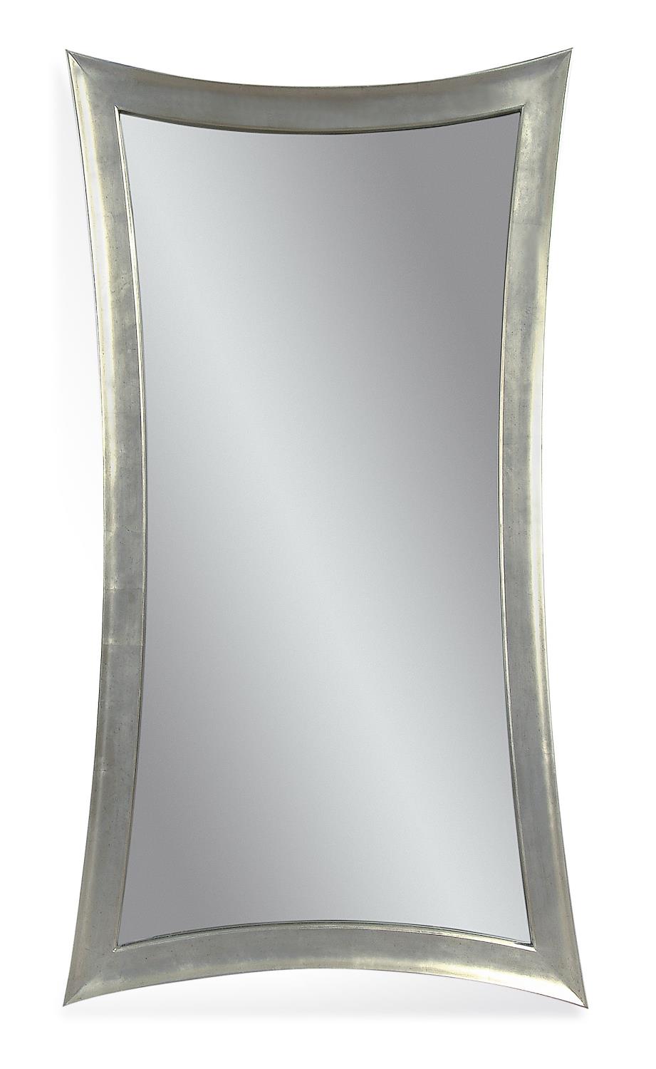 Bassett Mirror Company Bassett Mirror Hour-Glass Shaped Leaner in Silver Leaf Finish M1718EC