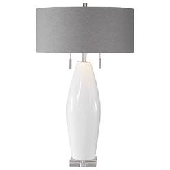 UtterMost 212 Main 26409 Laurie White Ceramic Table Lamp