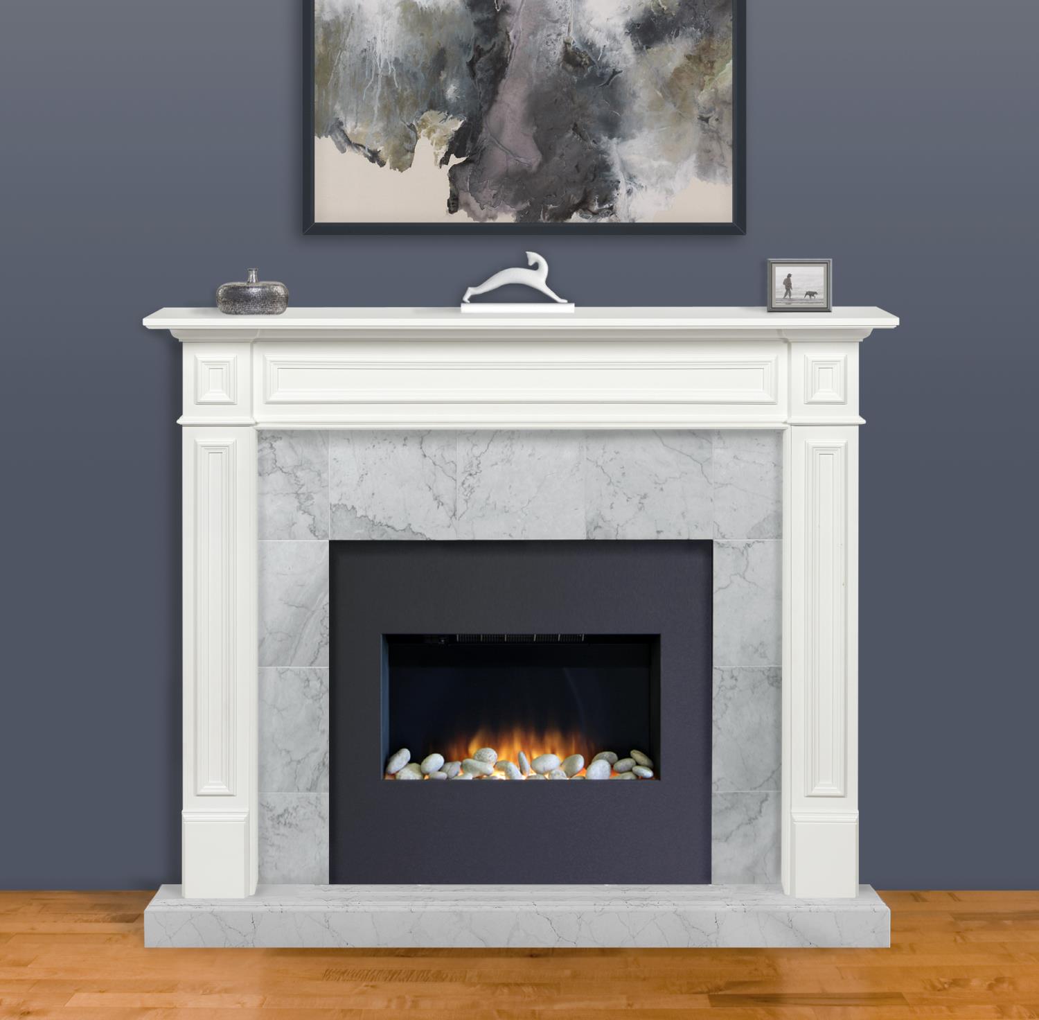 Pearl Mantels Mike Fireplace Mantel Surround With White Finish 525-48