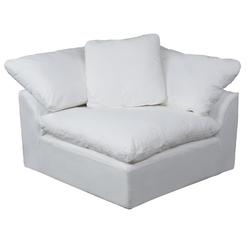 Sunset Trading Cloud Puff Slipcover for Sofa Sectional Modular Corner Arm Chair  Performance Fabric  White 